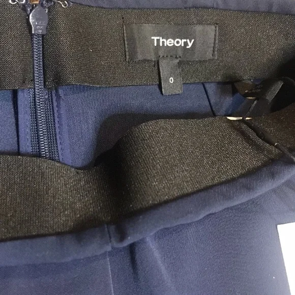 NWOT THEORY NAVALANE Stretch Skinny Navy Pants Size 0 - Picture 4 of 6